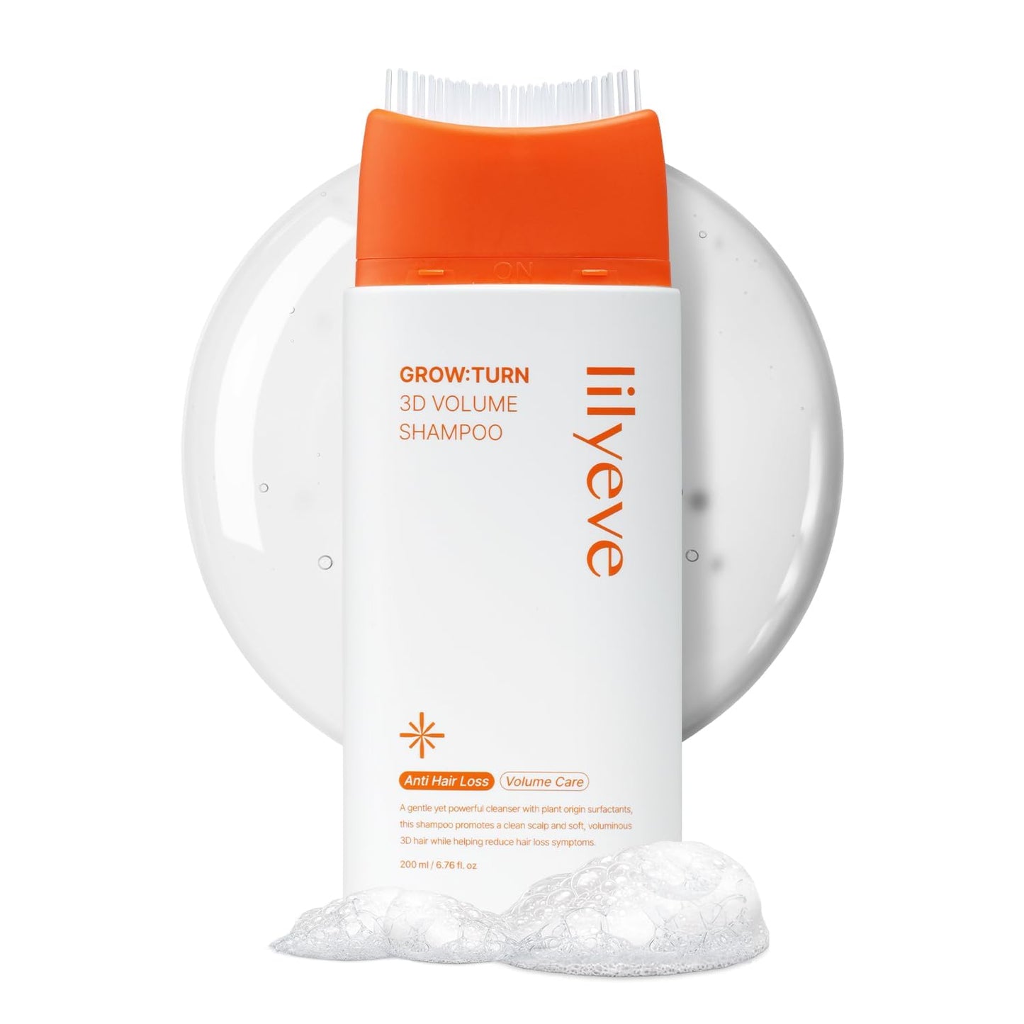 lilyeve GrowTurn 3D Volume Shampoo with Built-in Brush